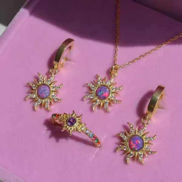 Retro Opal Pendant Jewelry